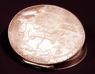 Schnupftabakdose mit Perlmutt-Einlage, wahrscheinlich niederländisch, ca. 1750-60